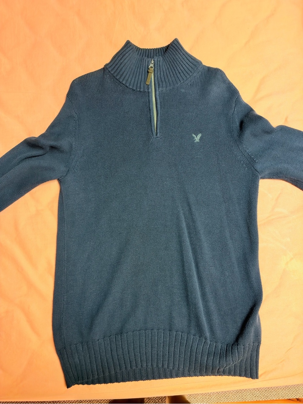 American Eagle Men's Navy Quarter Zip